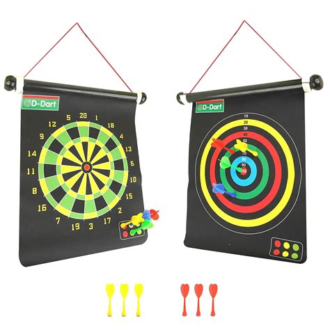 Cable World® Indoor and Outdoor Magnetic Score Dartboard Kit with 4 ...