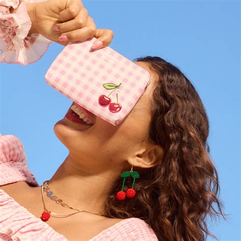 Pink Embellished Cherry Coin Purse - Accessorize India