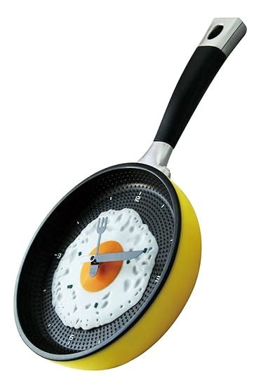Buy BonZeal Fried Egg Omelette Frying Pan Shaped Plastic Wall Clock ...