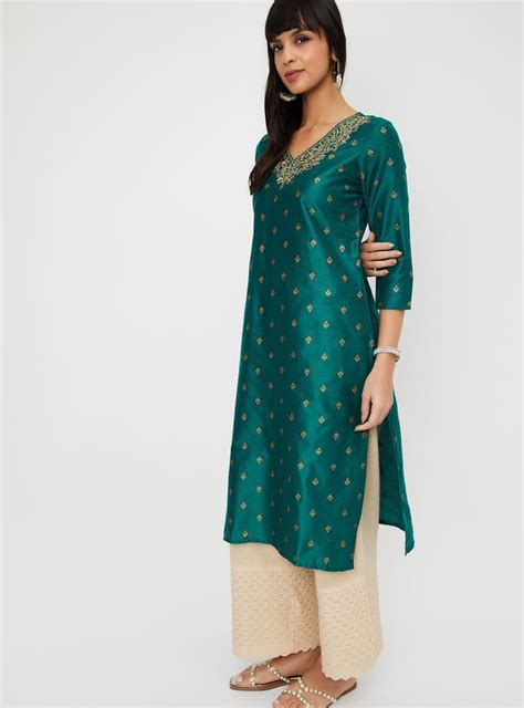Buy Women Embroidered Straight Kurta Online at just Rs. 999.0 ...