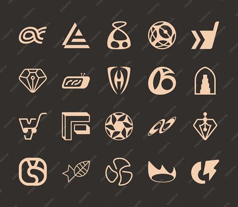 Premium Vector | A set of meaningful premium logos including aphabets soccer ball and jewel
