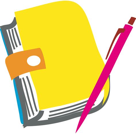 notebook with pen clipart #5860318 | Clipart Library