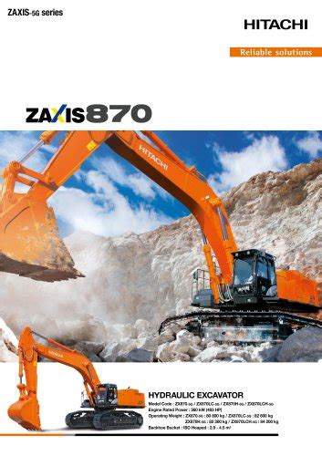 ZX350H-5G - HITACHI Construction Machinery - PDF Catalogs | Technical ...