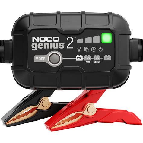 NOCO GENIUS2, 2A Smart Car Battery Charger, 6V and 12V Automotive ...