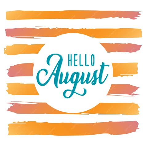 Premium Vector | Hello august welcome august vector illustrations ...