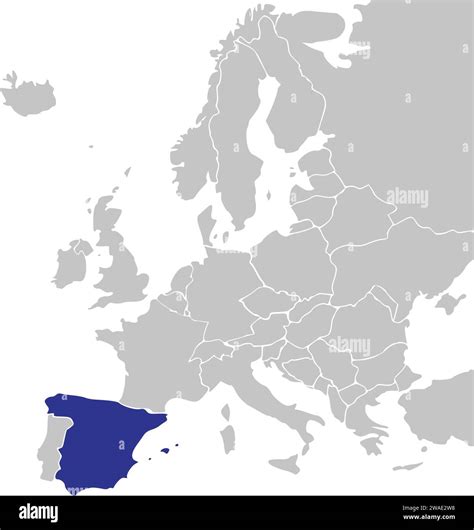 Location map of the KINGDOM OF SPAIN, EUROPE Stock Vector Image & Art - Alamy