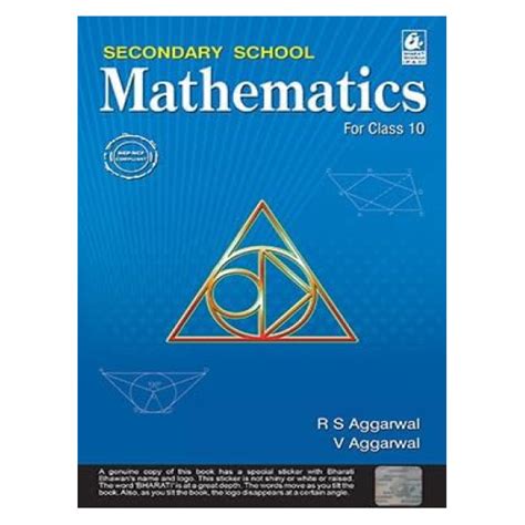 Secondary School Mathematics For Class 10 | By R.S Aggarwal & V ...