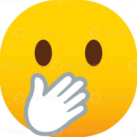 Face with Open Eyes and Hand Over Mouth emoji 21968102 PNG