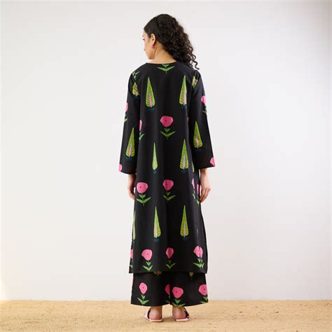Buy Begum's Bagh Printed Co-ord Set - Black | Rustorange