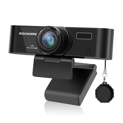 ROCWARE 1080P Webcam with Microphone, RC15 Computer Camera for PC 30fps ...