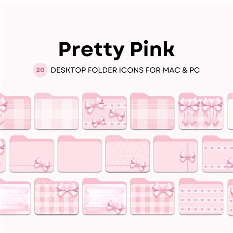 Pink Desktop Icons, Pink Desktop Folders, Pink Mac Book Icons, Folder ...