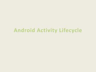Android Activity Lifecycle Tutorial 的图像结果