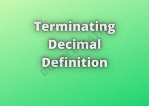 Difference Between Terminating and All Decimal Form 的图像结果