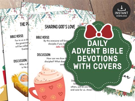Printable Advent Scripture Devotion for Kids and Families Christmas ...