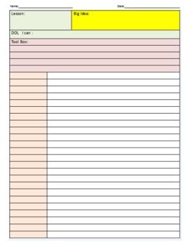 Image result for Template for Math Notes
