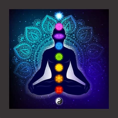 Print Art - Framed Painting of Seven Chakras Meditation for Home ...