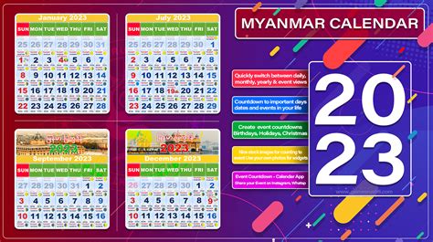 Tải Myanmar Calendar 2023 App trên PC