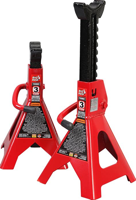 Torin BIG RED JACKS T43202 Torin Steel Jack Stands: 3 Ton (6,000 lb ...