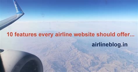 10 must have features in every airline website - The Airline Blog