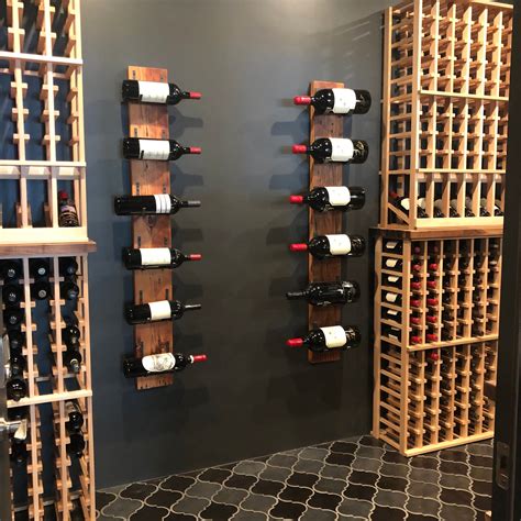 16 Bottle Wall-mounted Wine Rack distressed wood reclaimed | Etsy ...