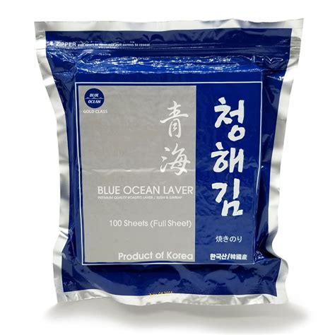 Buy Blue Ocean Sushi Nori Seaweed Sheets Full Sheets 100 sheets (50x2 ...