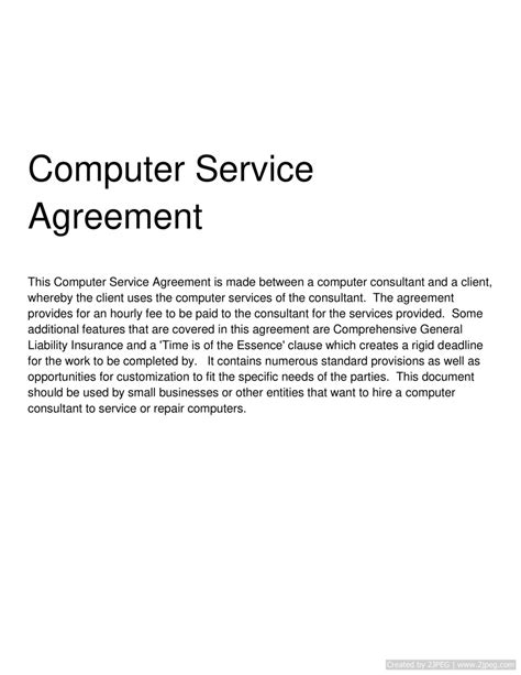 Image result for Computer Service Agreements