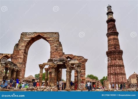Qutub Minar editorial image. Image of stories, minaret - 270619590