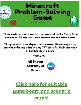 Image result for Minecraft Problem Solving