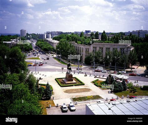 Plaza Negruzzi, Chisinau, capital of the Republic of Moldova, a former ...