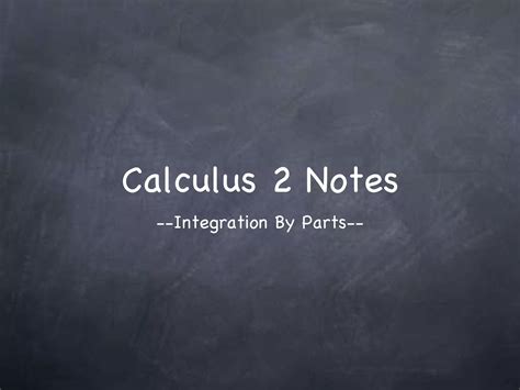 Image result for Integration by Parts Tutorial