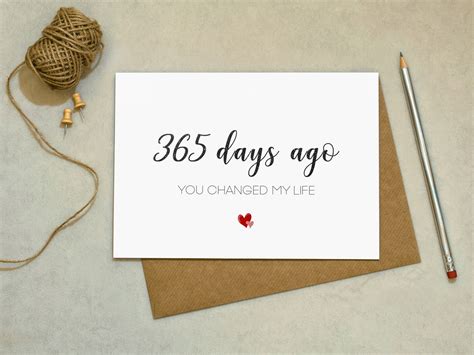 365 Days Ago Greetings Card Love Card Anniversary Card - Etsy