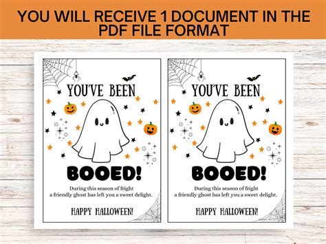 You Have Been Booed Printable, Instant Digital Download, You've Been Booed Halloween Sign for ...