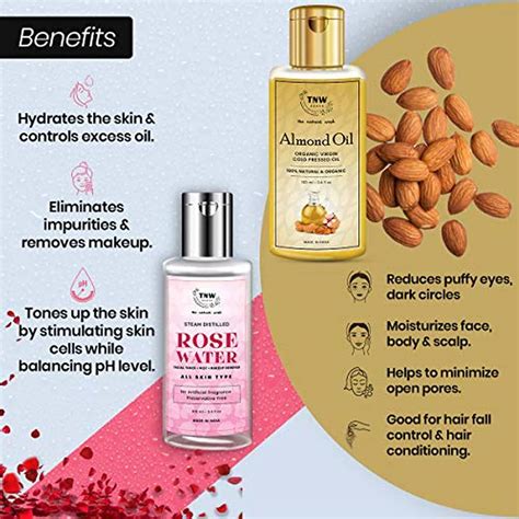 Buy TNW-THE NATURAL WASH STEAM DISTILLED ROSE WATER (100ML) AND VIRGIN ...