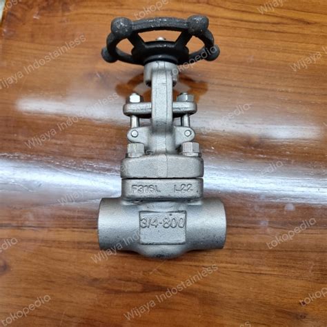 Jual Gate Valve Class 800 SW 3/4" inch Stainless SS 316 SS316 Socket ...