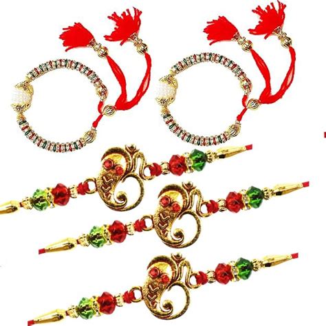Buy Forty Wings Mens Set Of 3 Rakhi With Latest 2 Pcs Multi Lumba For ...