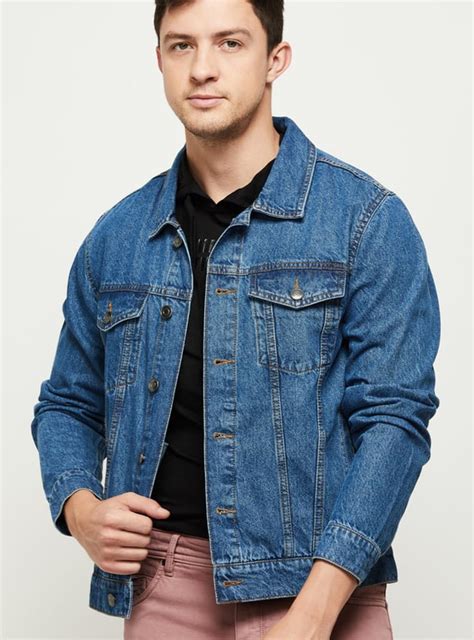 Buy Men Solid Denim Jacket Online at just Rs. 1899.0 - 1000011439967 ...