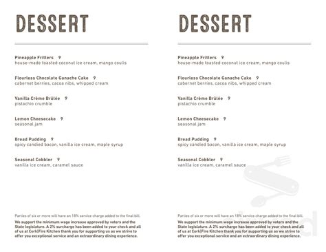 Cork | Fire Kitchen menu in Temecula, California, USA
