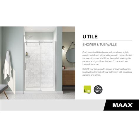 MAAX Utile 3-Piece 32-in W x 48-in L x 83-in H Rectangular Corner ...