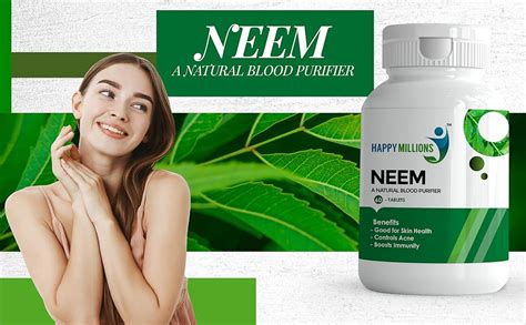 HappyMillions Neem Ayurvedic Tablets | Blood Purifier, Liver Detox ...
