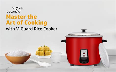 Buy V-Guard VRCD 1.8-Litre Electric Rice Cooker with 700 W Power, 2 ...