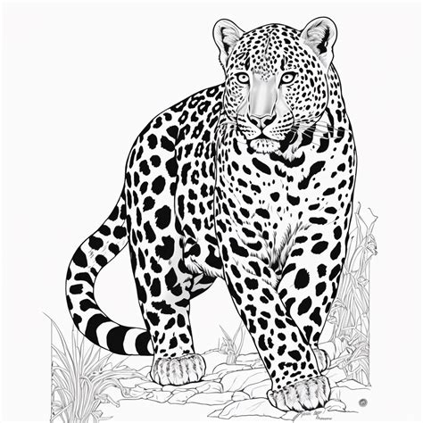 leopard coloring page full body Lulu Pages
