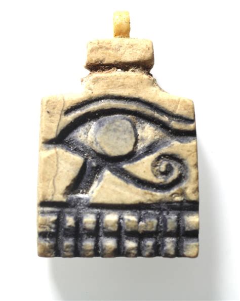 ANCIENT EGYPT. PTOLEMAIC OR ROMAN IVORY EYE OF HORUS AMULET. 100 B.C ...