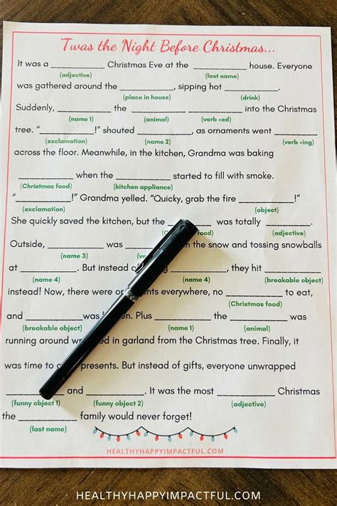 Free Printable Christmas Mad Libs (Hilarious Holiday Fun!)