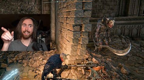 Asmongold spots an enemy hiding behind a wall in Elden Ring - YouTube