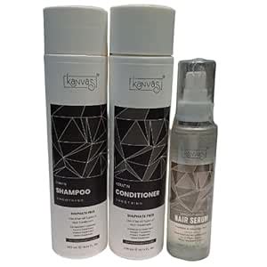 Kanvas Shampoo, Keratin Conditioner & Hair Serum - Smooth, Frizz-Free ...