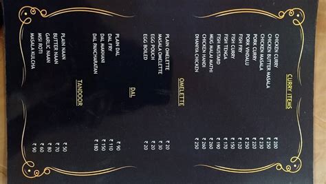 Menu at NORTH EAST DHABA, India, HXGC+WP