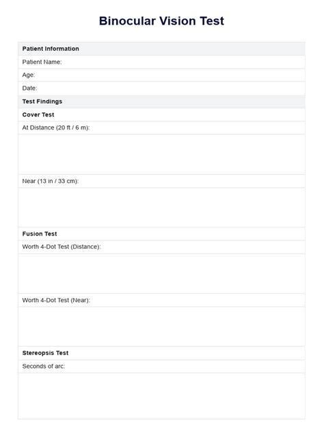 Image result for Binocular Vision Test