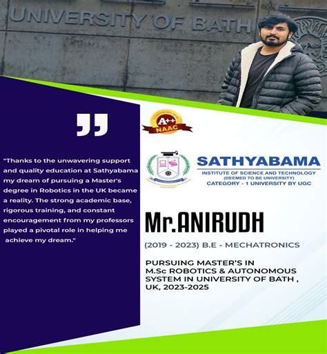 Student Testimonials | Sathyabama Institute of Science and Technology ...