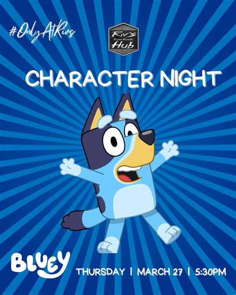 Bluey Character Dining Night @ Rivs , 1850 Hooper Ave, Toms River, NJ ...
