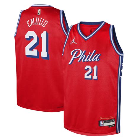 Philadelphia 76ers Jordan Statement Edition Swingman Jersey 22 - Red ...